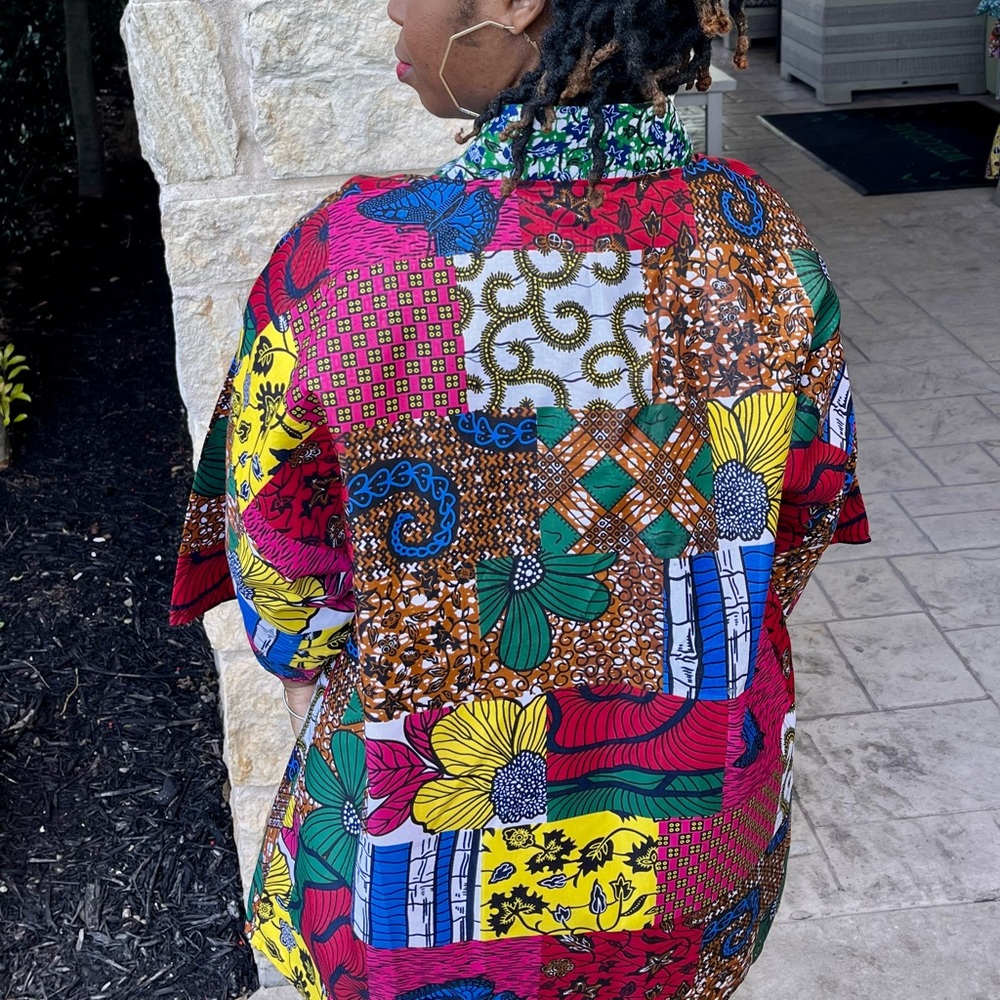 Patchwork Light Weight Over-Sized Jacket/Duster - image 5